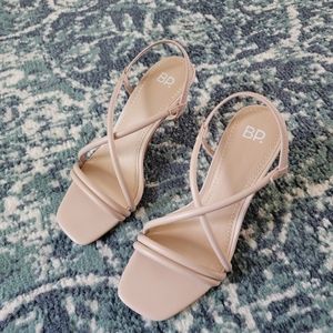 Nordstrom BP Strappy Sandals Heels in Nude Size 7M